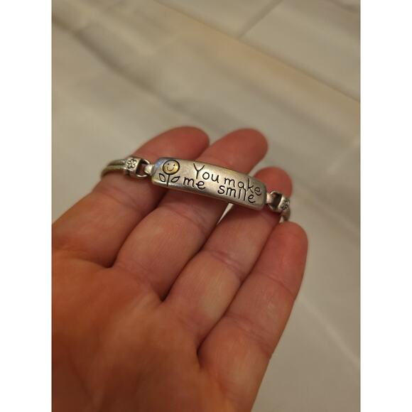 Brighton Silver Plated Charm Bracelet You Make Me Smile - Picture 14 of 16